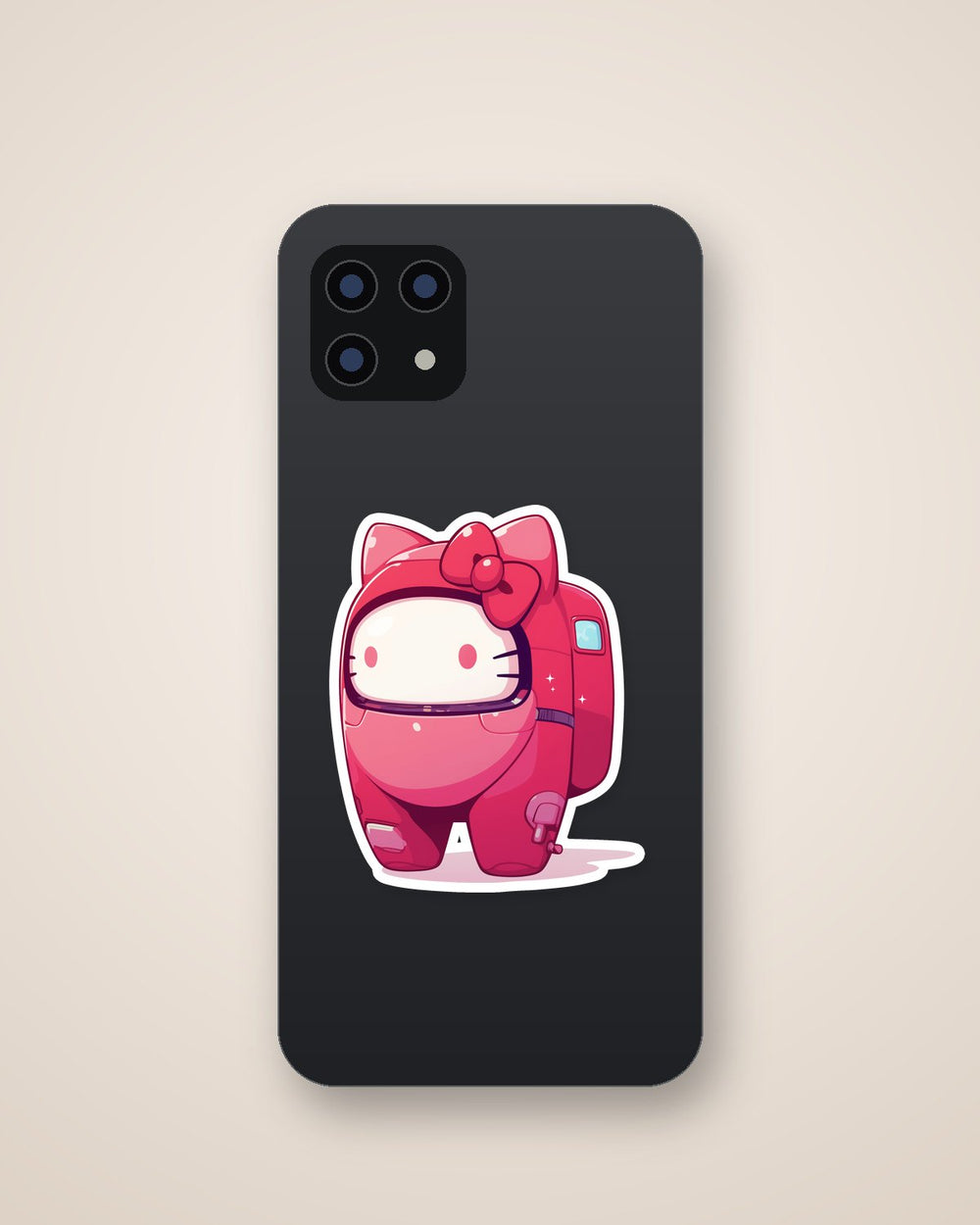 Hello Kitty Among Us Pink Crewmate Cute Sticker