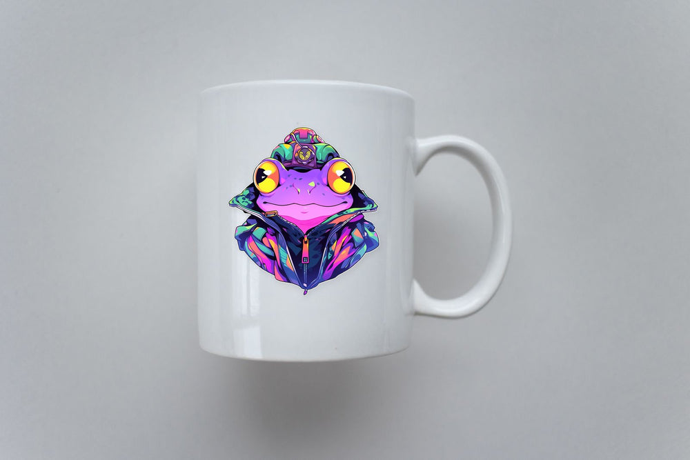 Colorful Trippy Frog Art Sticker