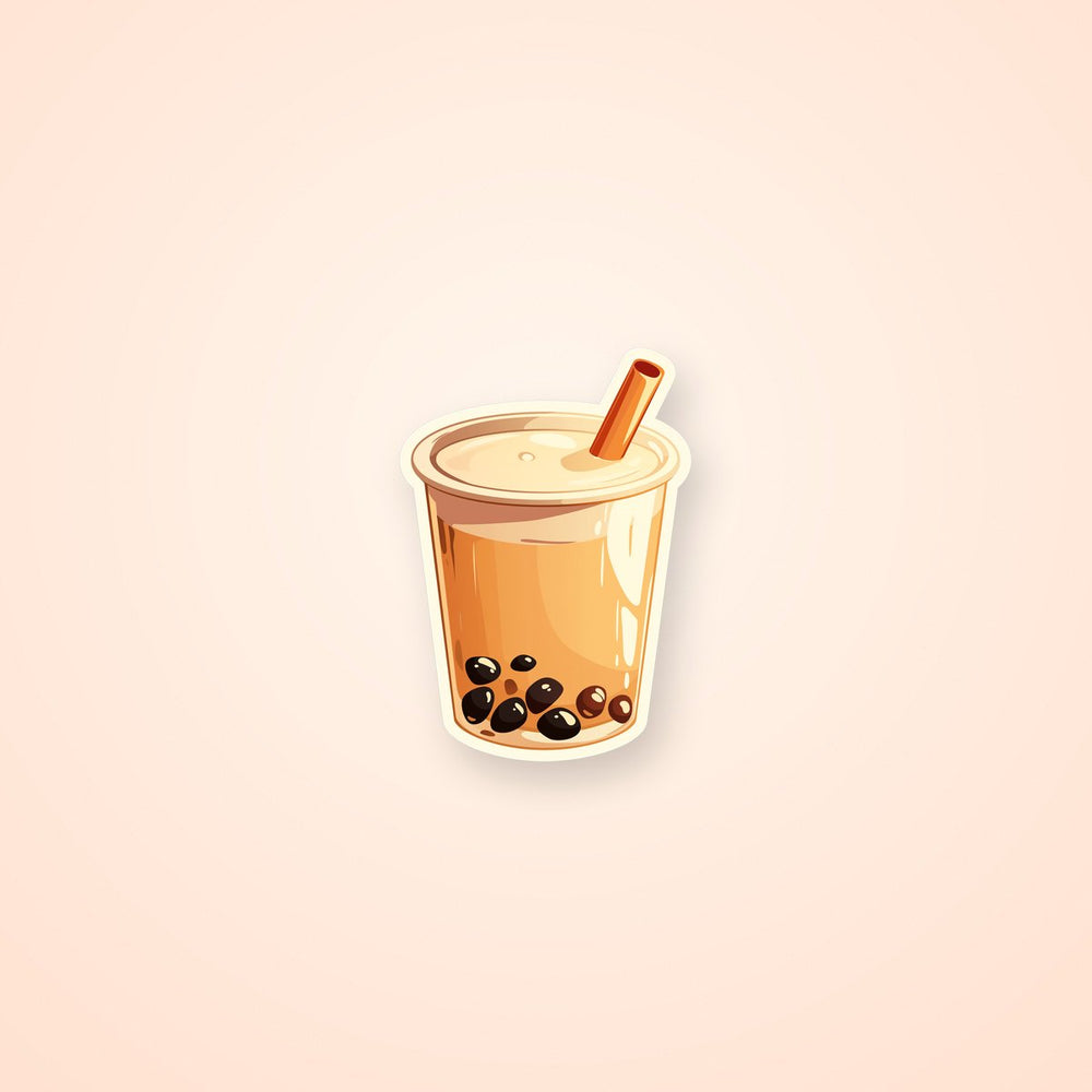Aesthetic Bubble Tea Cup Sticker
