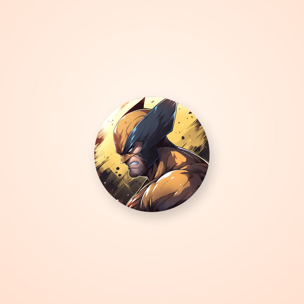 Marvel Angry Wolverine Round Sticker