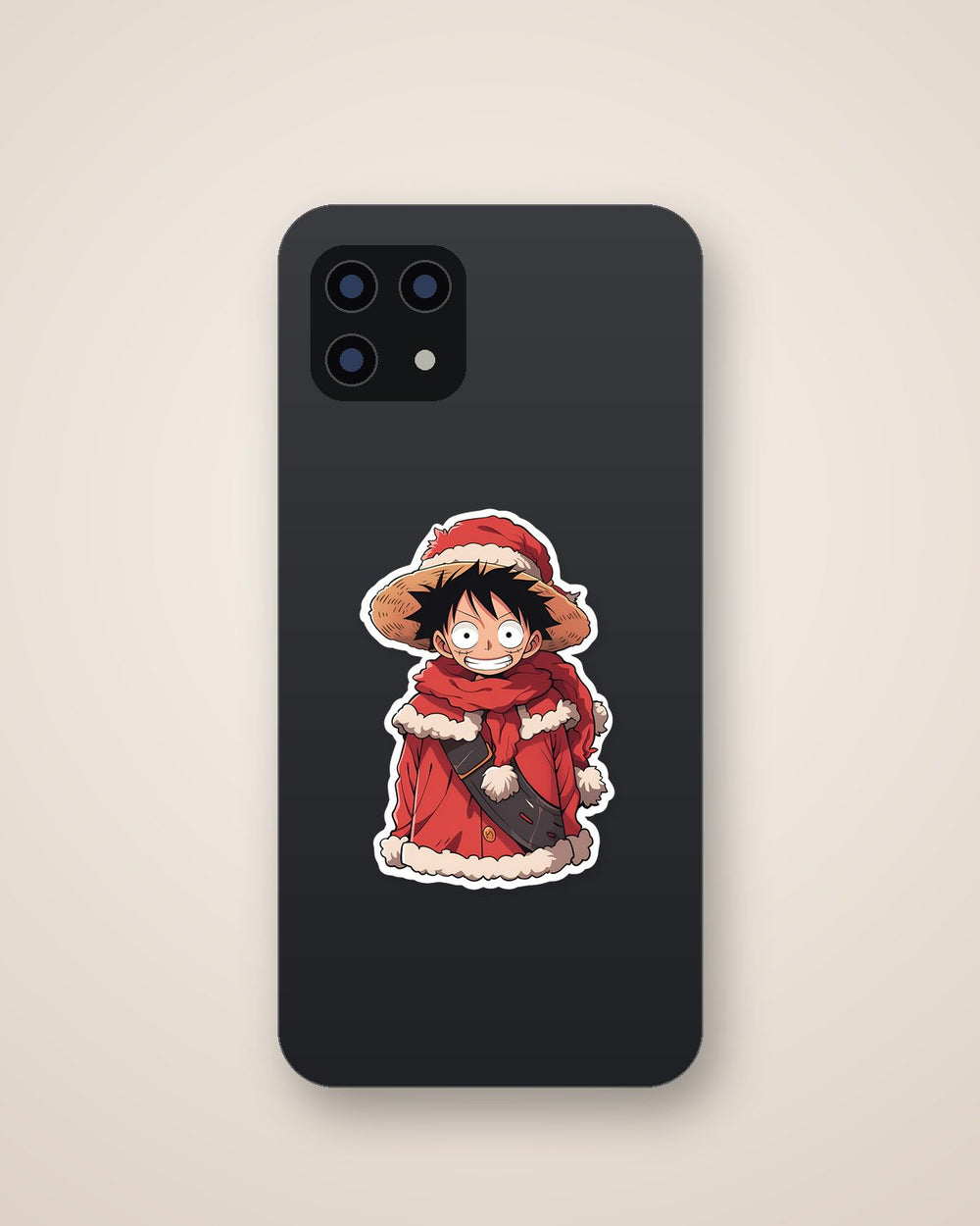 One Piece Luffy in Santa Claus Costume Sticker