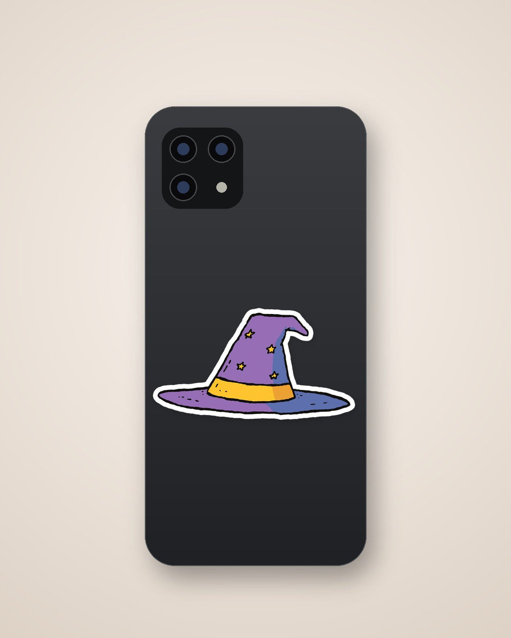 Purple Witch Hat Cartoon Sticker