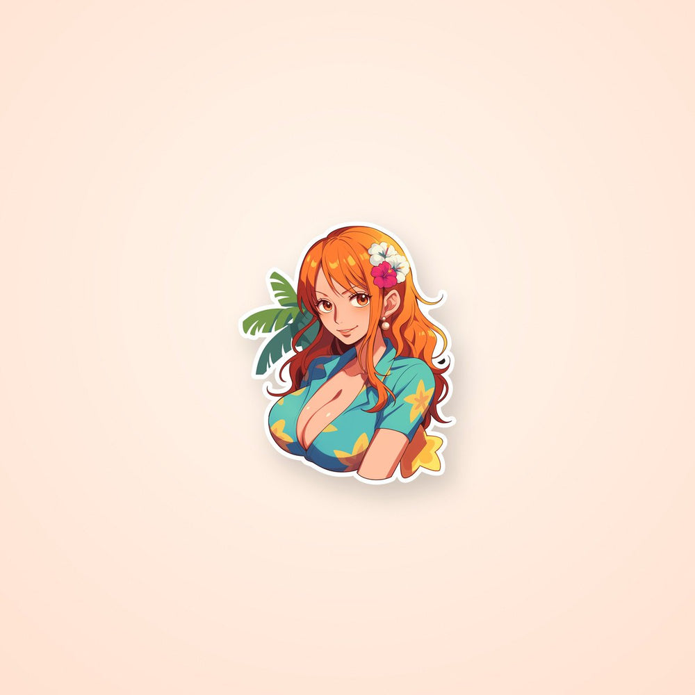 One Piece Nami Summer Sticker