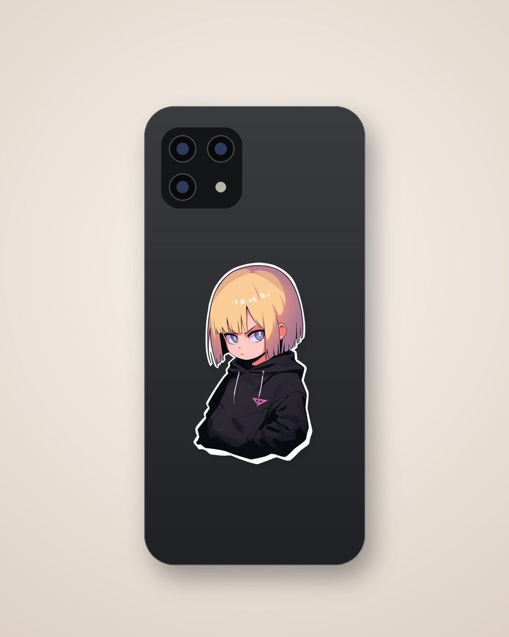 Aot Cute Armin Arlert in a Black Hoodie Sticker