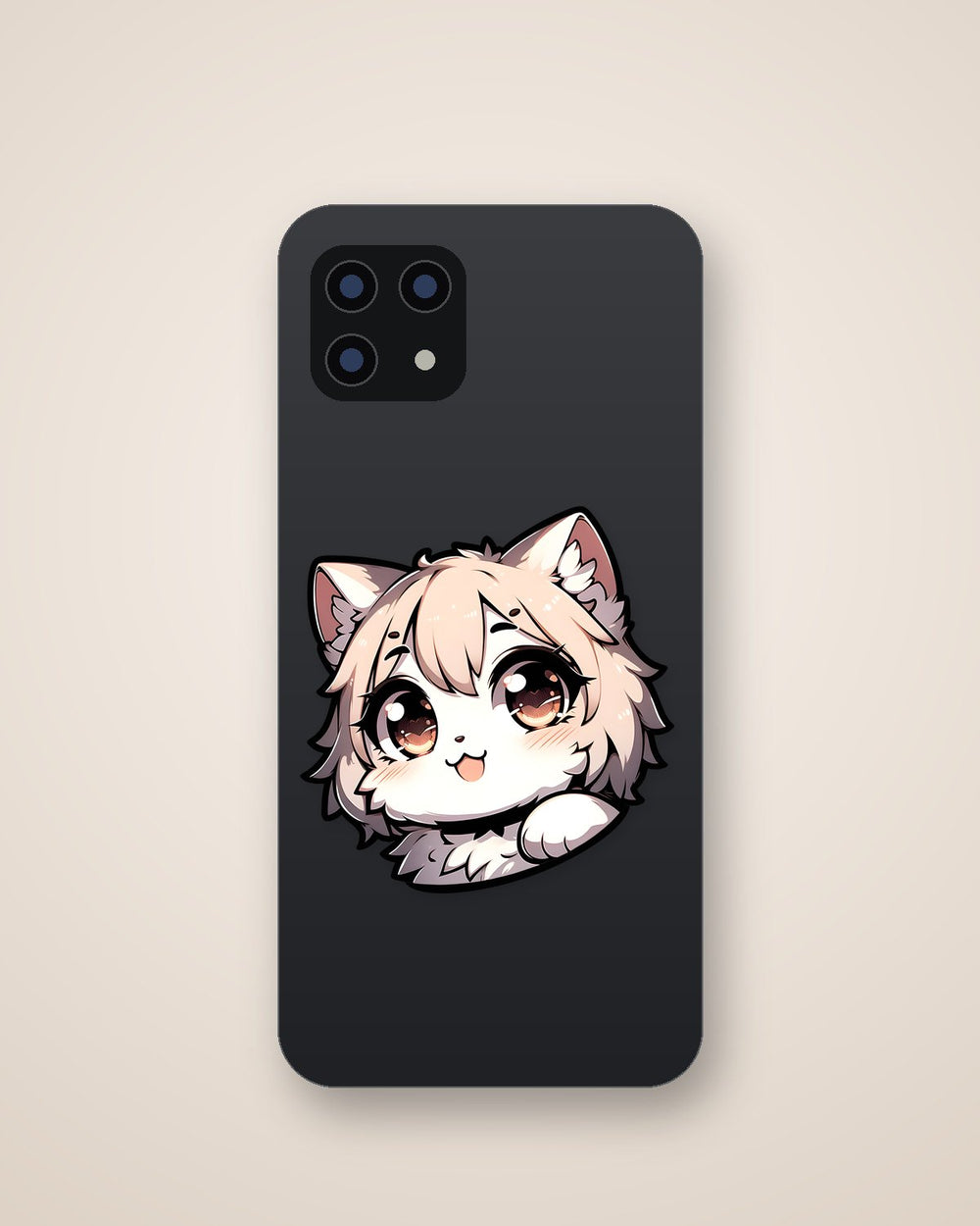 Cute Cat with Hair Sticker