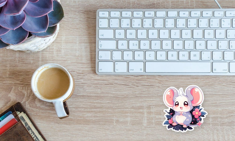 Cute Mouse with Big Ears Sticker