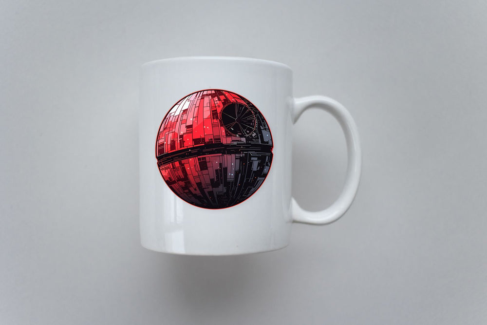 Star Wars Red Death Star Sticker