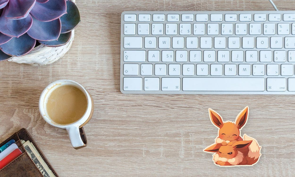 Pokemon Eevee Hugging Sticker