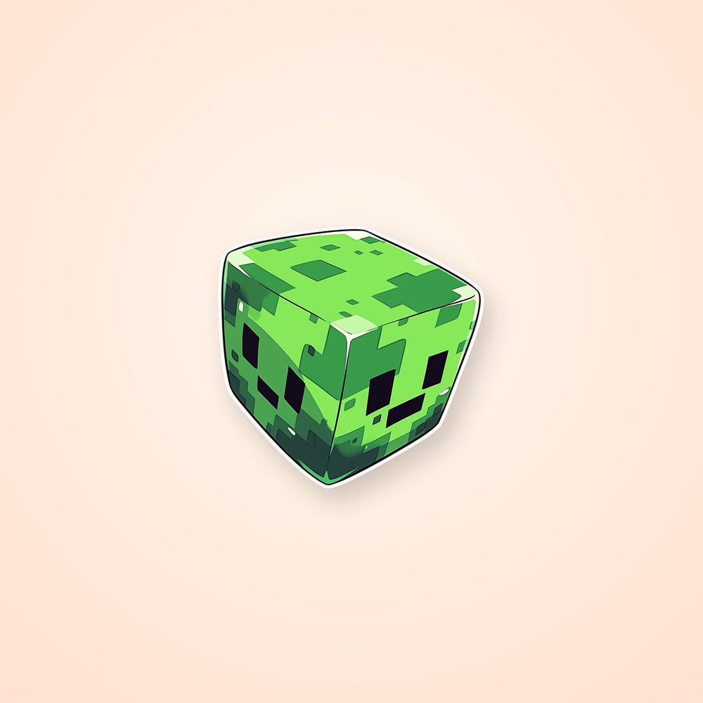 Minecraft Two Face Creeper Cartoon Sticker