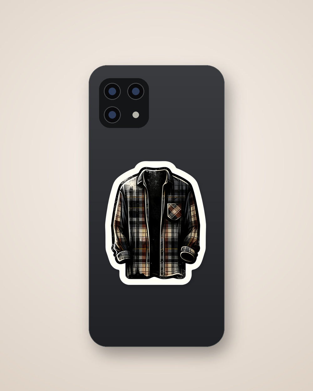 Grunge Flannel Shirt Sticker