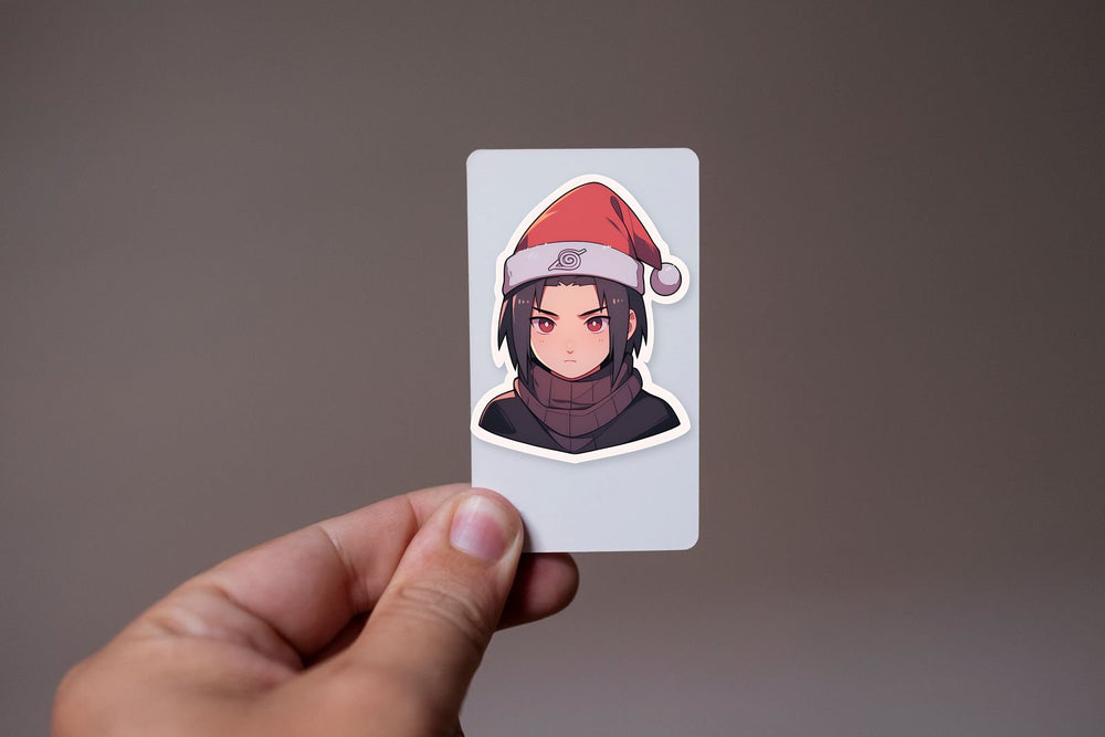 Itachi Uchiha Christmas Hat Sticker
