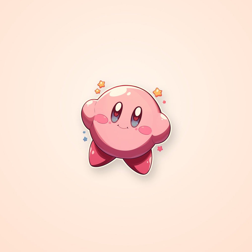 Kirby Happy Pink Star Sticker