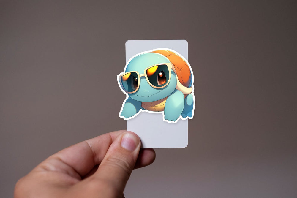 Pokemon Squirtle Cool Sunglasses Sticker