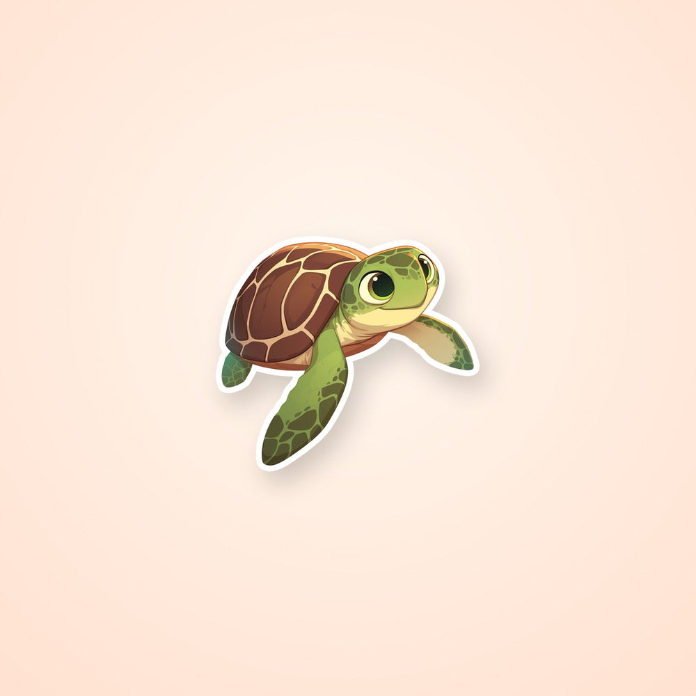 Cute Sea Turtle Swimming Sticker