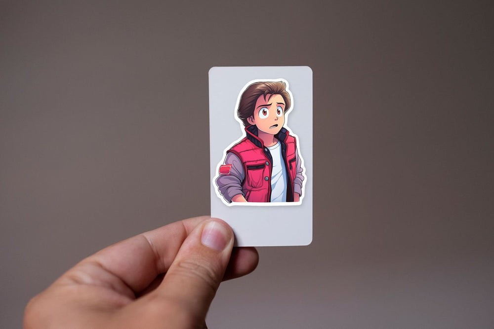 Marty Mcfly Cartoon Sticker