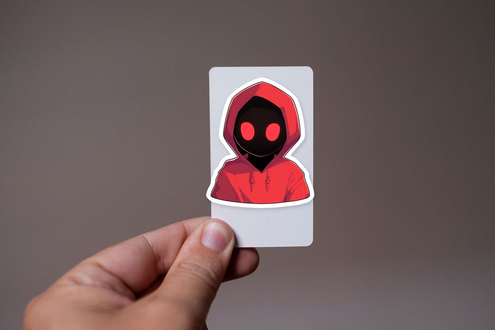 Red-Eyed Dark Dude in a Hoodie Sticker