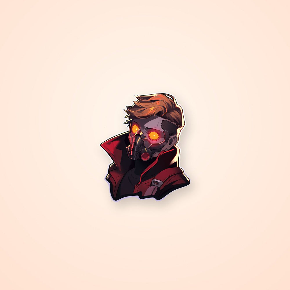 Aesthetic Star-Lord in Mask Marvel Sticker