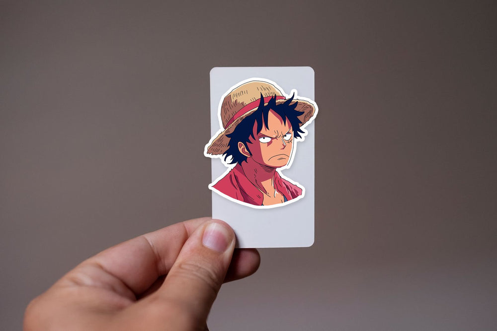 One Piece Luffy Straw Hat Angry Sticker