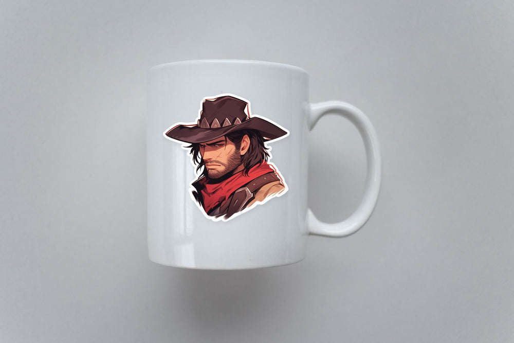 Red Dead John Marston Drawn Sticker