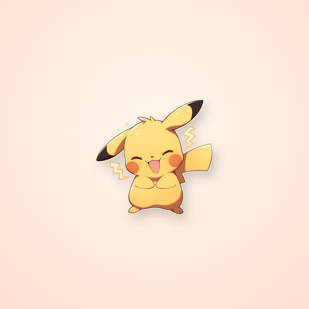 Pikachu Happy Lightning Sticker