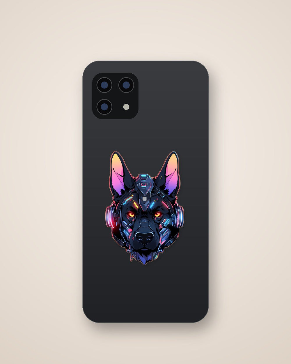 Cyberpunk Dog Head Sticker