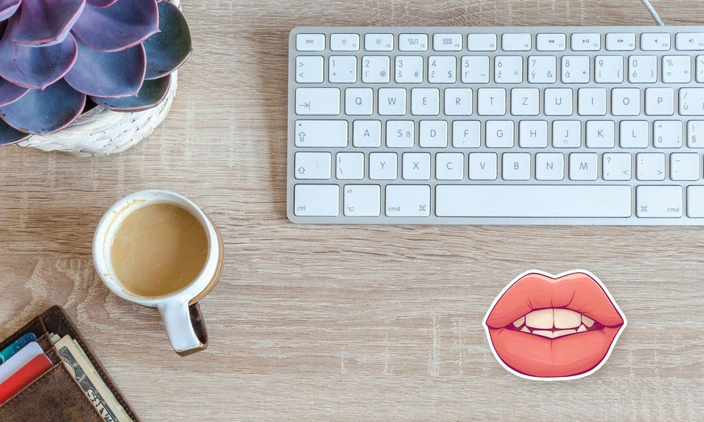 Biting Lips Baddie Aesthetic Sticker