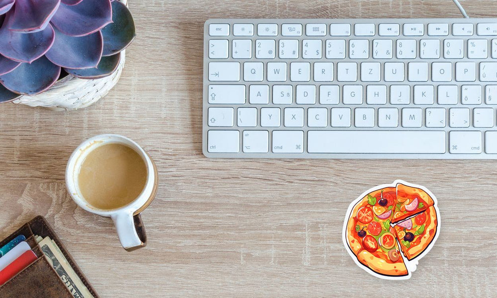 Appetizing Pizza Cartoon Sticker