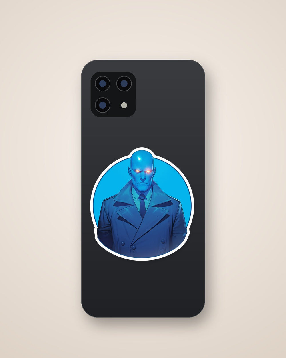 Dr Manhattan Blue Superhero Sticker