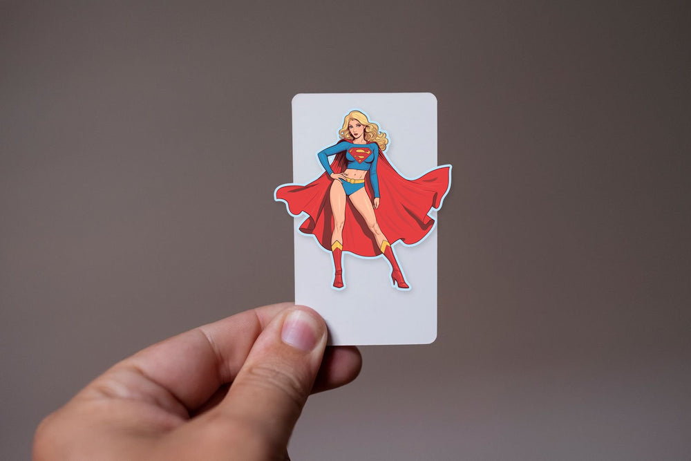 Supergirl Retro Comix Sticker