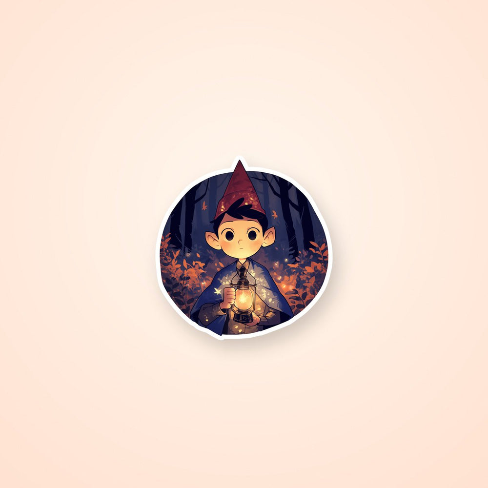 Wirt Lantern Forest Cartoon Sticker