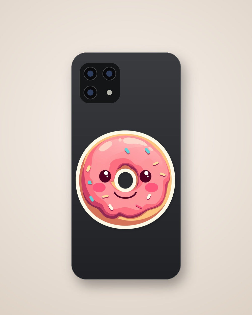 Pink Donut Kawaii Sticker