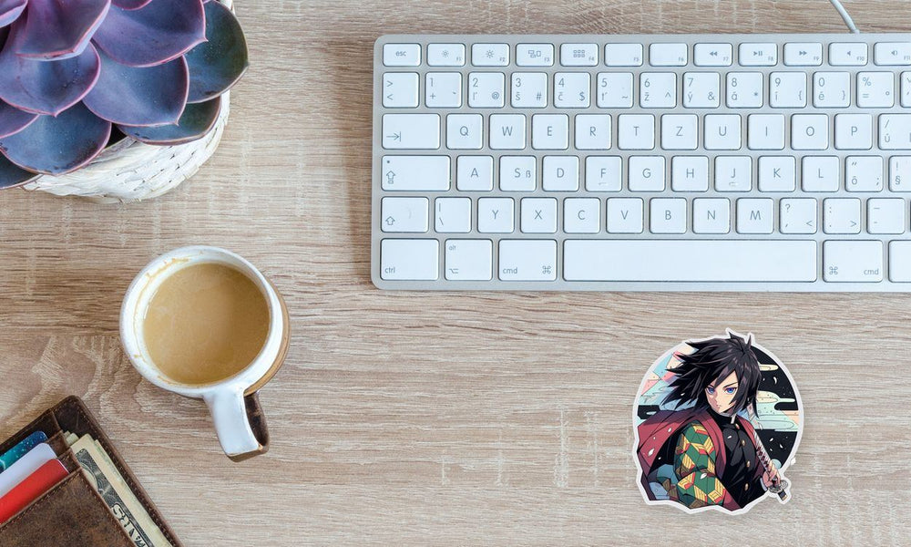 Demon Slayer Aesthetic Giyu Tomioka Round Sticker