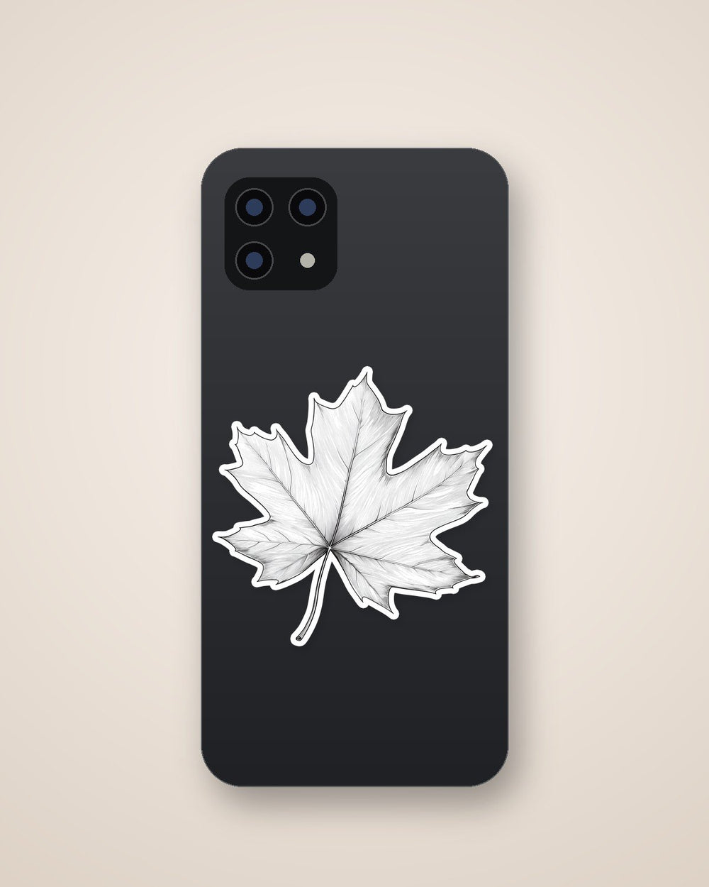 Simple Maple Leaf Outline Sticker