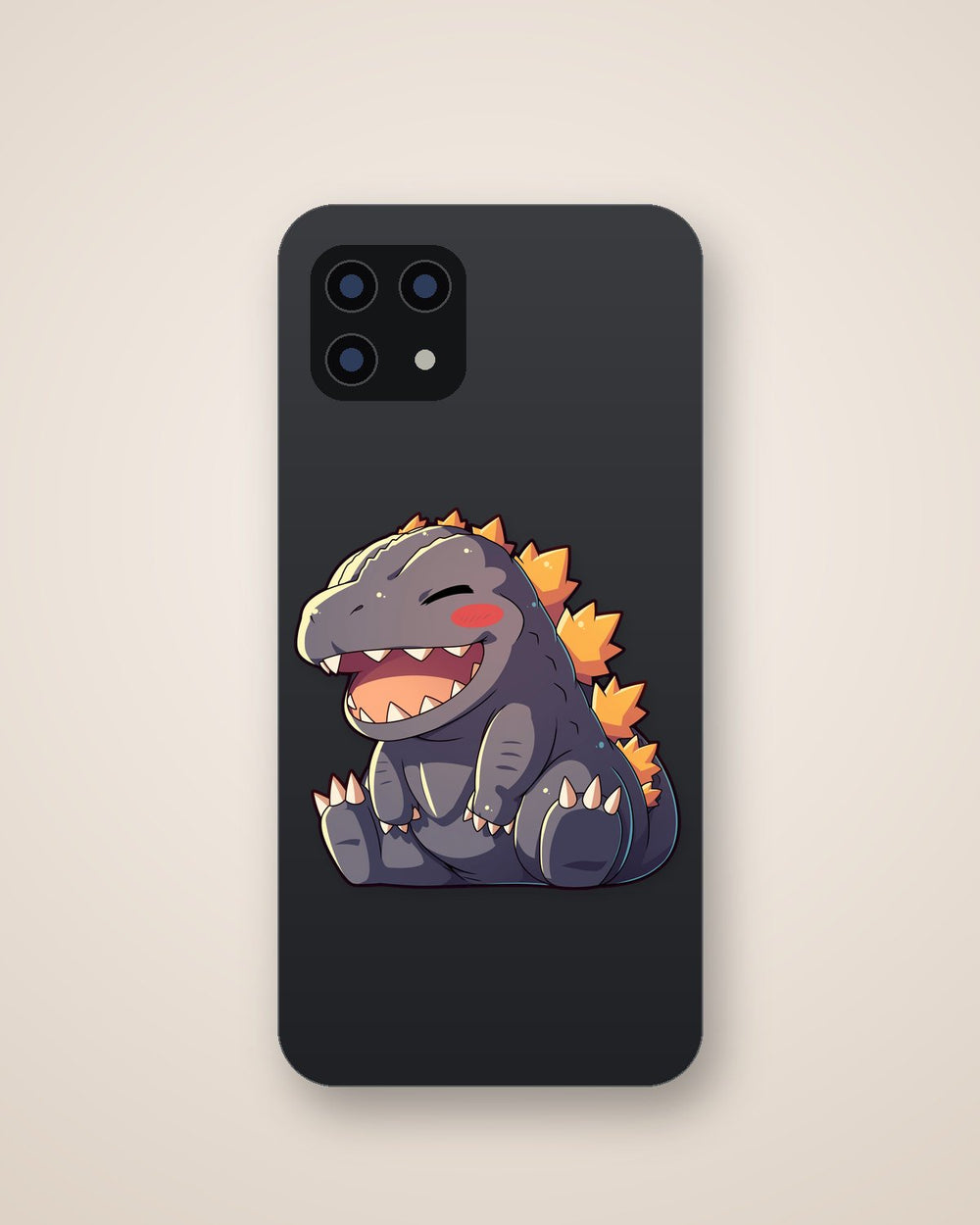 Kawaii Smiling Godzilla Sticker