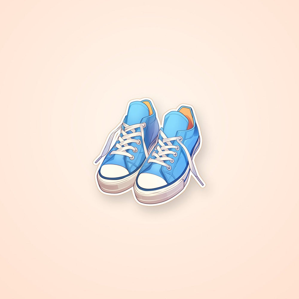Blue Sneakers Stylish Sticker