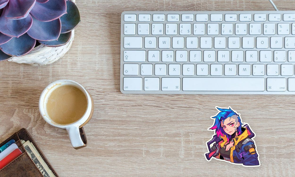 Cyberpunk Girl Warrior Sticker