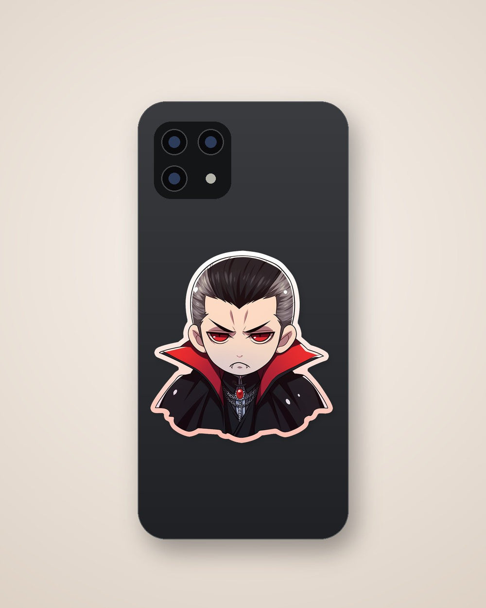 Sad Chibi Vampire Halloween Sticker
