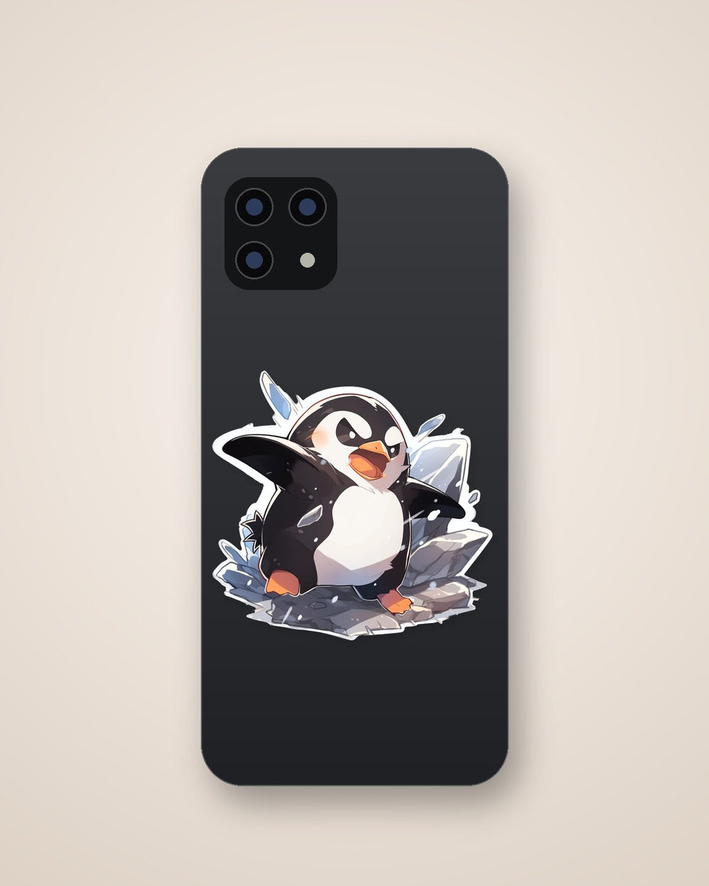 Penguin in Snow Battles Sticker