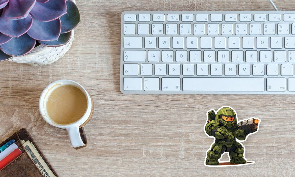 Chibi Doom Slayer Armor Sticker