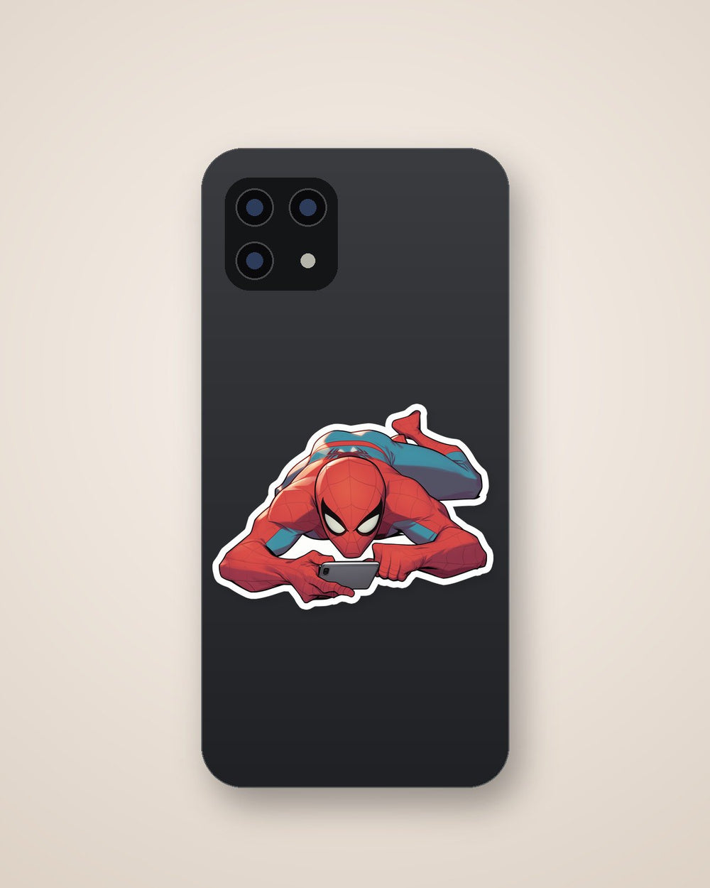 Spider-Man Texting Funny Comic Sticker