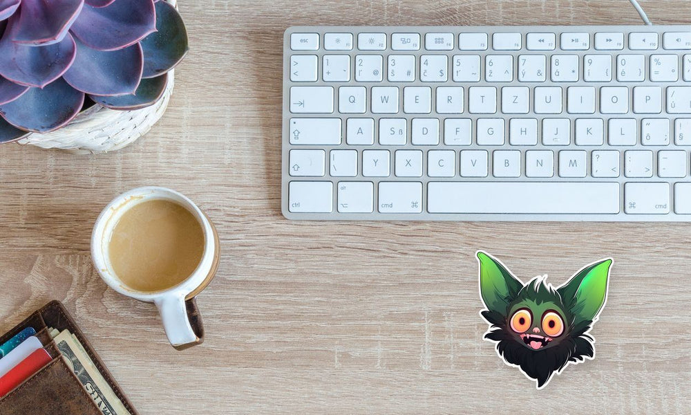 Funny Green Gremlin Sticker