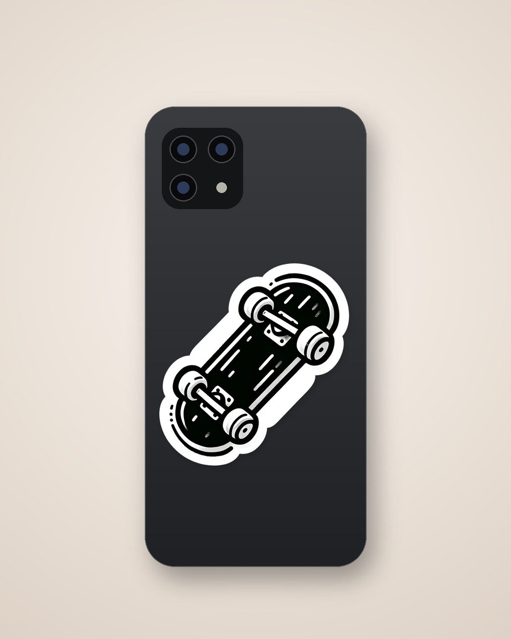 Skateboard Grunge Illustration Sticker