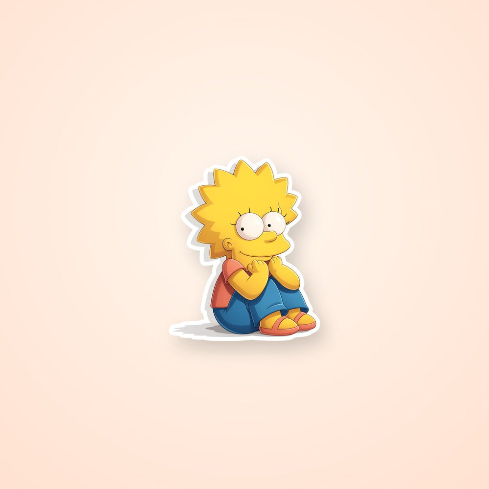 Lisa Simpson Cute Sitting Sticker