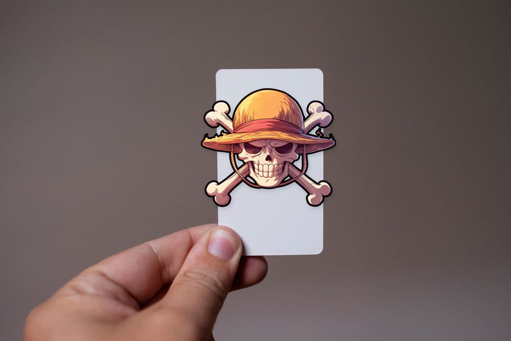 Dark Straw Hat Logo Sticker