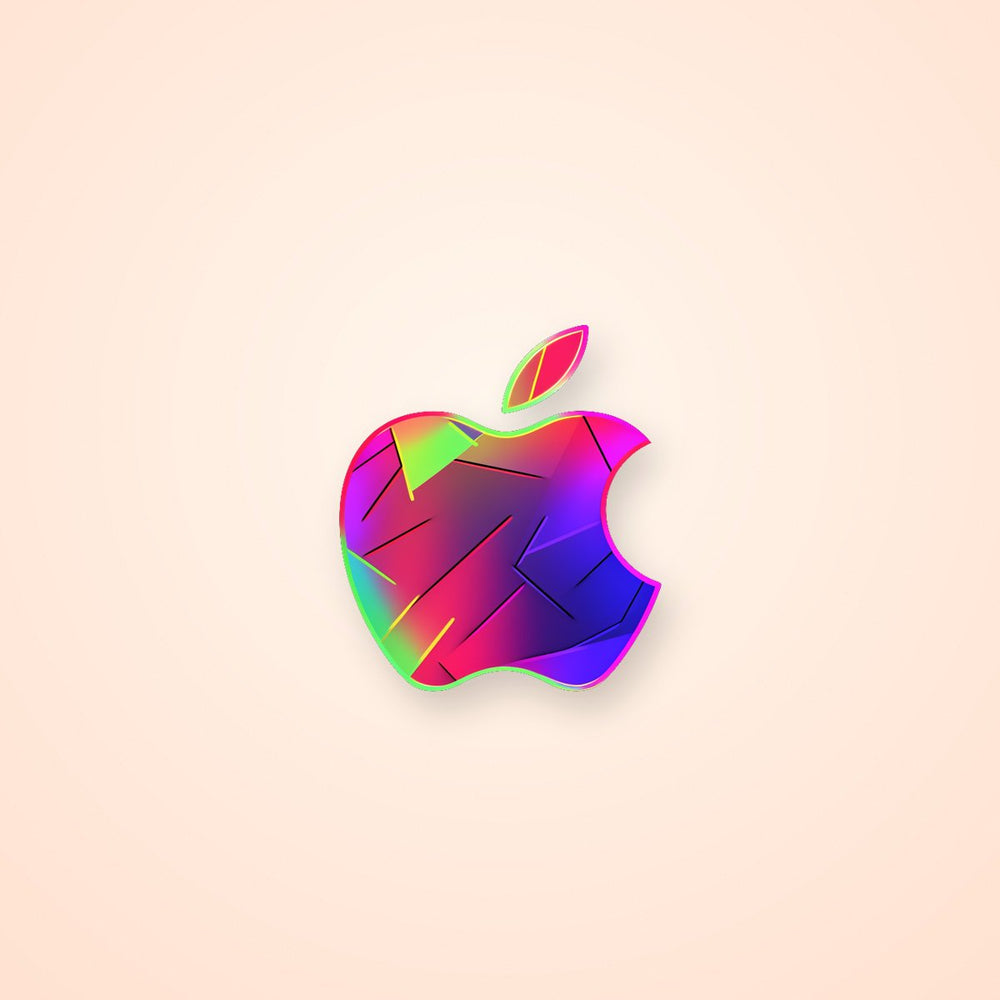 Colorful Apple Logo Sticker