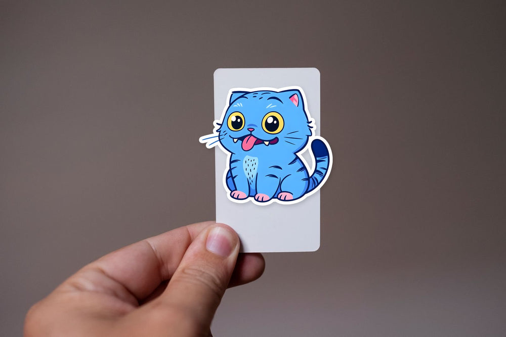 Derpy Tiger Tongue Out Kawaii Sticker