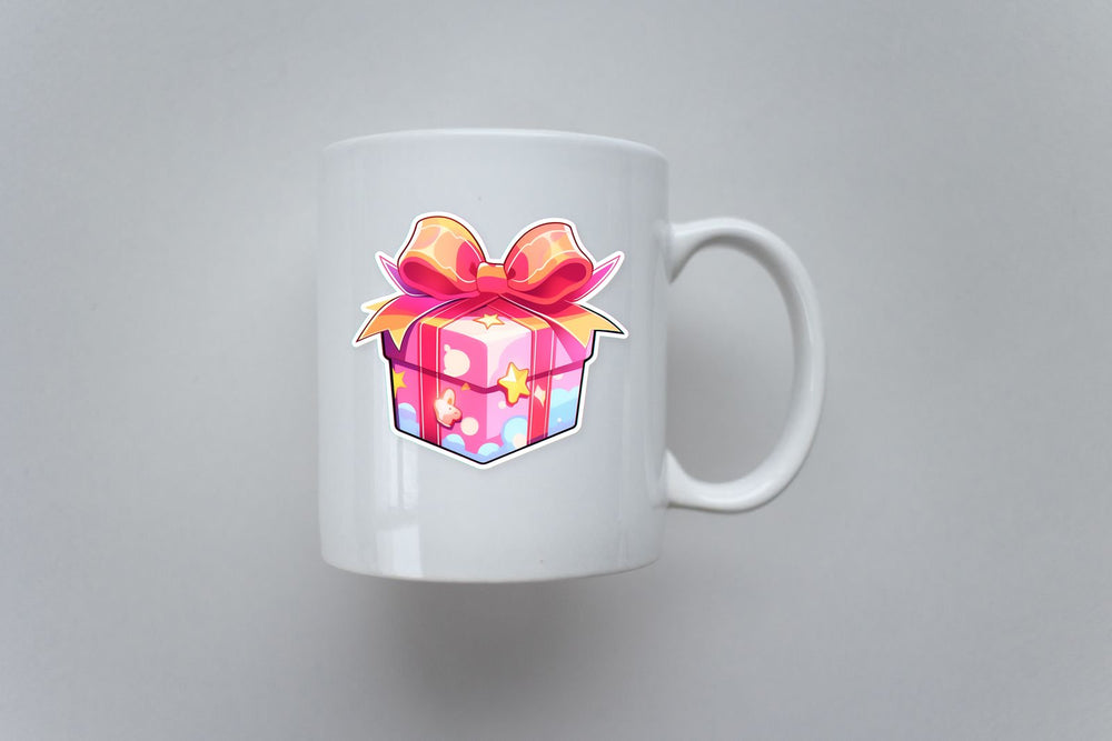 Aesthetic Pink Wrapped Gift Sticker