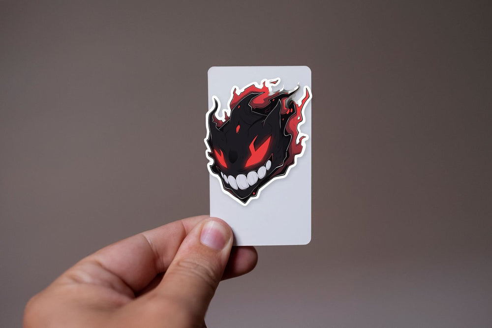 Black & Red Ghost Halloween Sticker
