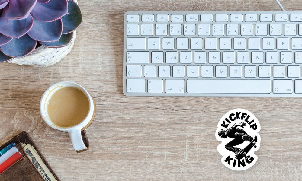 Kickflip King Skater Sticker