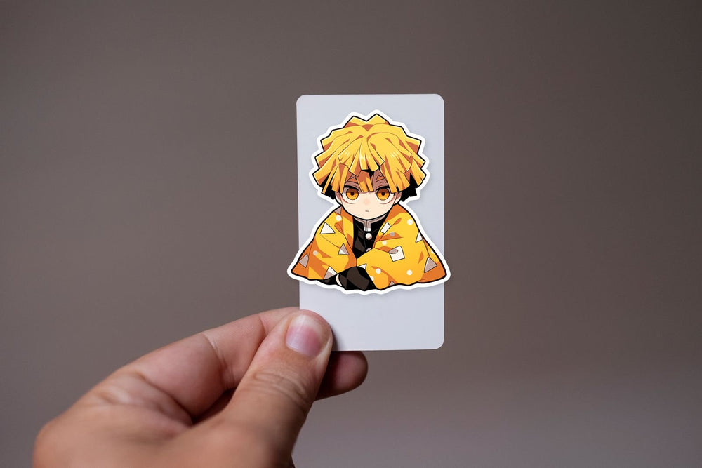 Pensive Chibi Zenitsu Sticker